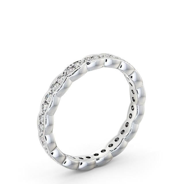 Faye Full Eternity Round Lab Diamond Rippled Edge Ring
